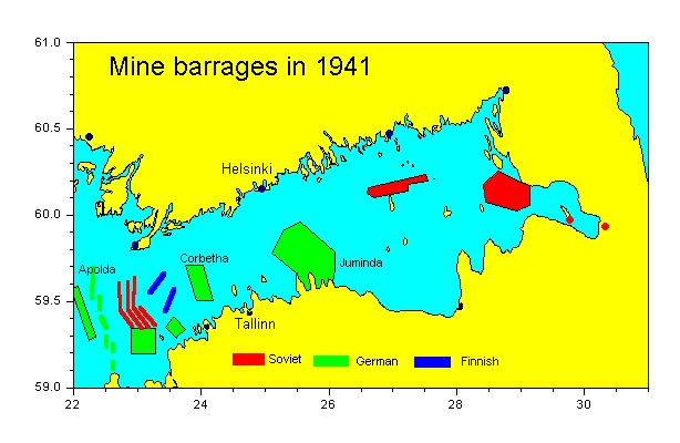 Largest mine barrages in 1941.
